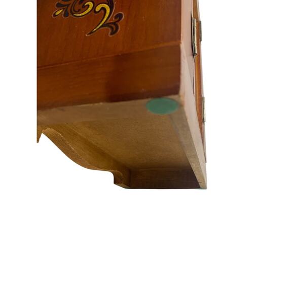 Tabletop Jewelry Armoire Brown Black Refinished 11"h x 9.5"l - Picture 8 of 8